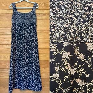 Y2K City Triangles floral maxi square neck dress